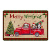 Merry Woofmas Dogs Christmas Personalized Doormat