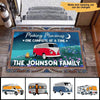 Night Field Camping Personalized Doormat