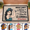 Night Shift Nurse Is Sleeping Personalized Doormat