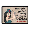 Night Shift Nurse Is Sleeping Personalized Doormat