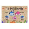 Shark Family Personalized Doormat