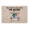 Stick Family Our Grandparents Home Personalized Doormat