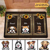 Sunflower Dogs Personalized Doormat