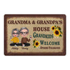 Sunflower Doll Grandparents Personalized Doormat