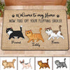 Take Off Your Fluffing Shoes Cats Personalized Doormat