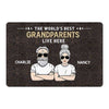 The World‘s Best Grandparents Live Here Personalized Doormat (Dark Color)