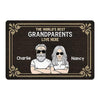 World‘s Best Grandparents Live Here Personalized Doormat (Dark Color)