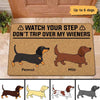 Trip Over My Wiener Dog Personalized Doormat