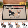 Visitors Must Be Approved By French Bulldog Personalized Doormat