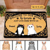 Welcome To Fluffy Cat Home Personalized Doormat