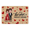 Well Dressed Doll Couple Gift Personalized Doormat