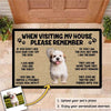When Visiting Dog Cat House Photo Personalized Doormat