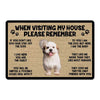 When Visiting Dog Cat House Photo Personalized Doormat