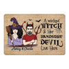 Wicked Witch And Handsome Devil Live Here Personalized Doormat