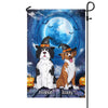 Halloween Blue Moon Dog Personalized Garden Flag