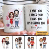 Caricature Couple Gift For Him For Her Personalized Mug