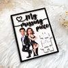 My Missing Piece Couple Funny Custom Face Photo Valentine‘s Day Gift For Him For Her Personalized 2-Layer Wooden Plaque