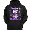 Purple Butterflies Blessed Grandma Personalized Shirt