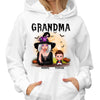 Grandma Mom Witch With GrandKids Halloween Personalized Shirt