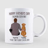 Dog Dad Back View Happy Father‘s Day Personalized Mug