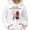 Pink Heart Just A Woman Who Loves Her Dogs Personalized Shirt