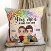 You Me And The Cats LGBT Couples Personalized Pillow (Insert Included)