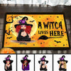 Halloween Check Ya Energy Witch Personalized Doormat