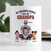 Favorite People Call Me Grandpa Real Man Sitting Personalized Mug