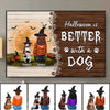 Dog Mom Halloween Back View Personalized Horizontal Poster