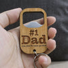 #1 Dad Father‘s Day Gift For Dad Wooden Bottle Opener Keychain