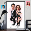 Couple Funny Custom Face Photo Valentine‘s Day Gift For Him For Her Personalized Vertical Poster