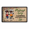 Colorful Tree Camping Doll Couple Personalized Doormat