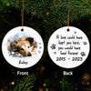 If Loved Could Have Kept You Dog Cat Pet Watercolor Memorial Personalized Photo Ceramic Ornament