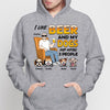 Sitting Man Beer And Dogs Personalized Hoodie Sweatshirt