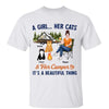 A Girl Her Cat Her Camper Camping Cat Mom Personalized Shirt