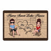 Home Sweet Lake House Couple Personalized Doormat