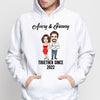 Caricature Couple Together Since Personalized Hoodie Sweatshirt