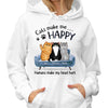 Cats On Sofa Cats Make Me Happy Personalized Shirt