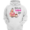 Rockin‘ Grandma Life Cocktail Woman Peeking Kid Personalized Hoodie Sweatshirt