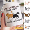 Walking Fluffy Cats Happy Father‘s Day Cat Human Servant Gift For Cat Dad Personalized Mug