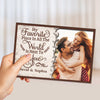 My Favorite Place Is Next To You Couple Photo Personalized 2-Layer Wooden Plaque