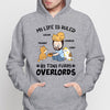 Life Ruled By Tiny Furry Overlords Chibi Man & Cat Personalized Hoodie Sweatshirt