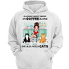 Woman Survive On Coffee And Cats Kitchen Personalized Shirt