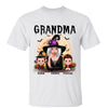 Grandma Mom Witch With GrandKids Halloween Personalized Shirt