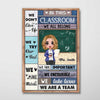 Doll Teacher Vintage In This Classroom Personalized Vertical Poster