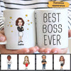 Best Boss Ever Funny Gift For Boss Cartoon Caricature Personalized Mug