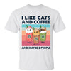 Cats Coffee 3 People Cat Mom Personalized Shirt