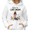 Rockin‘ The Cat Mom Life Doll & Sitting Cat Personalized Hoodie Sweatshirt