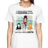 Woman Survive On Coffee And Cats Kitchen Personalized Shirt