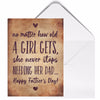 No Matter How Old A Girl Gets Happy Father‘s Day Greeting Personalized Postcard